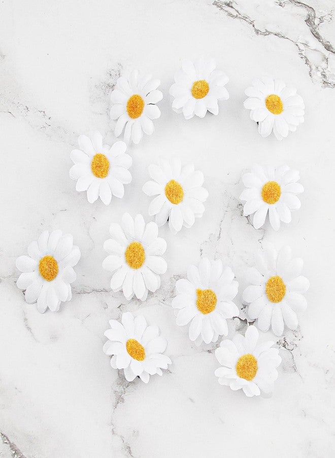 Notoke 12 PCS Daisy Hair Clips, White Daisy Flower Hair Clips, Vintage Sun Flower with Hair Alligators Clips Hair Barrette for Women Wedding Hair Accessories for Brides - Image 5